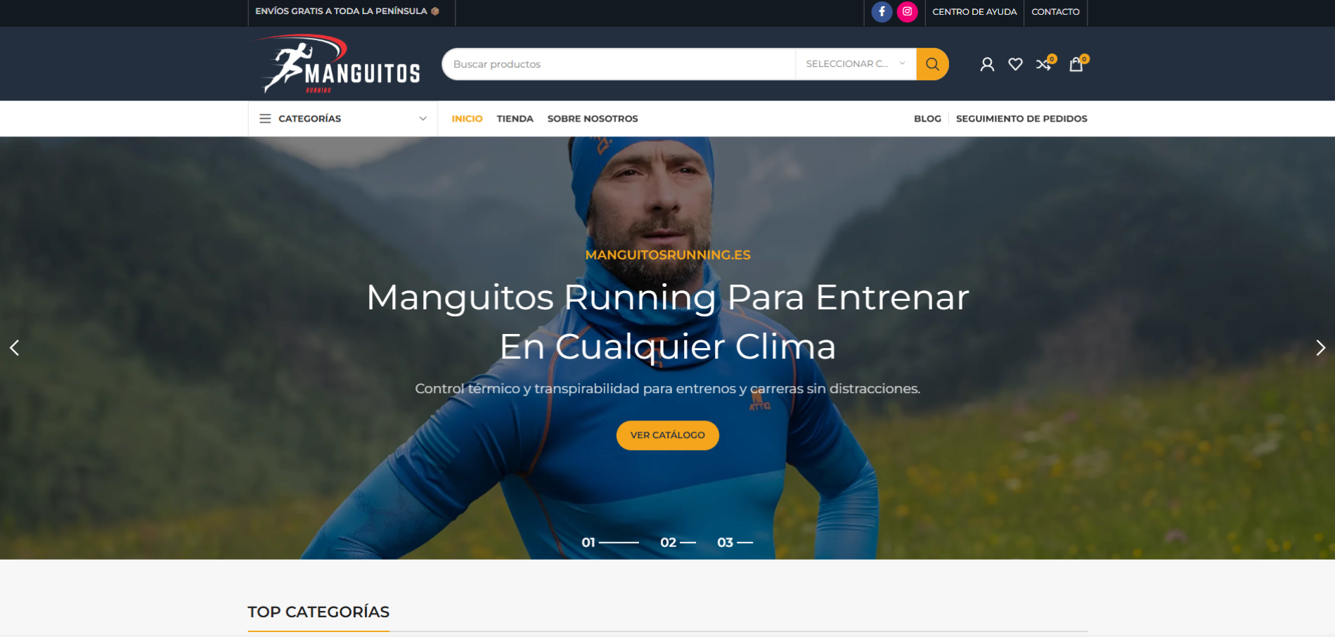 Diseño web Manguitos Running en Agramunt — proyecto Webzalia